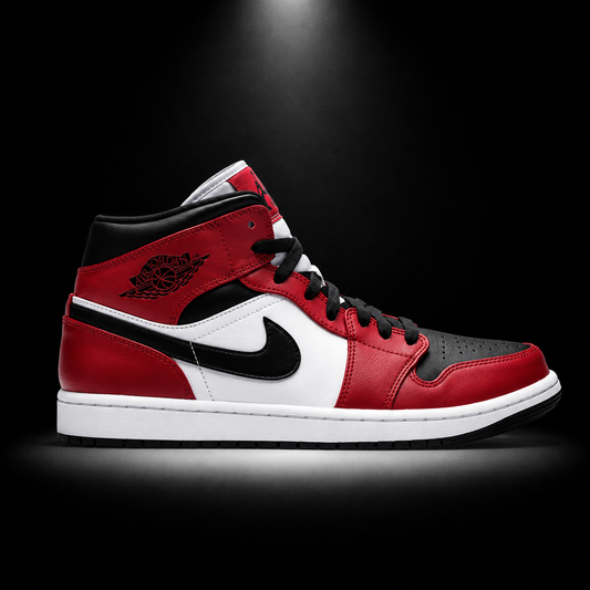 Air Jordan 1 Mid Chicago Toe, vista lateral — Crazy!Duck Hype
