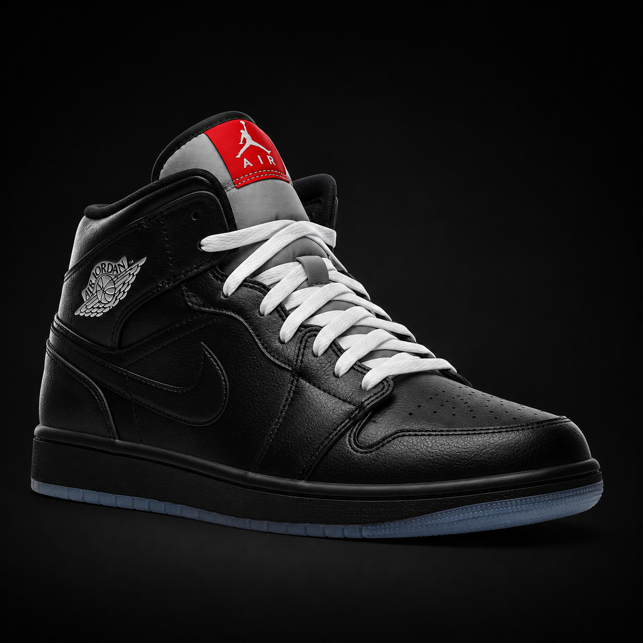Air Jordan 1 Mid SE Black Metallic Reimagined, vista frontal — Crazy!Duck Hype
