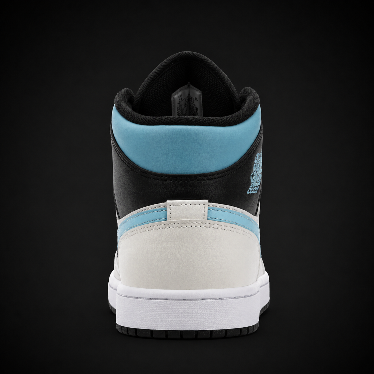 Air Jordan 1 Mid SE Blue Chill, vista trasera — Crazy!Duck Hype