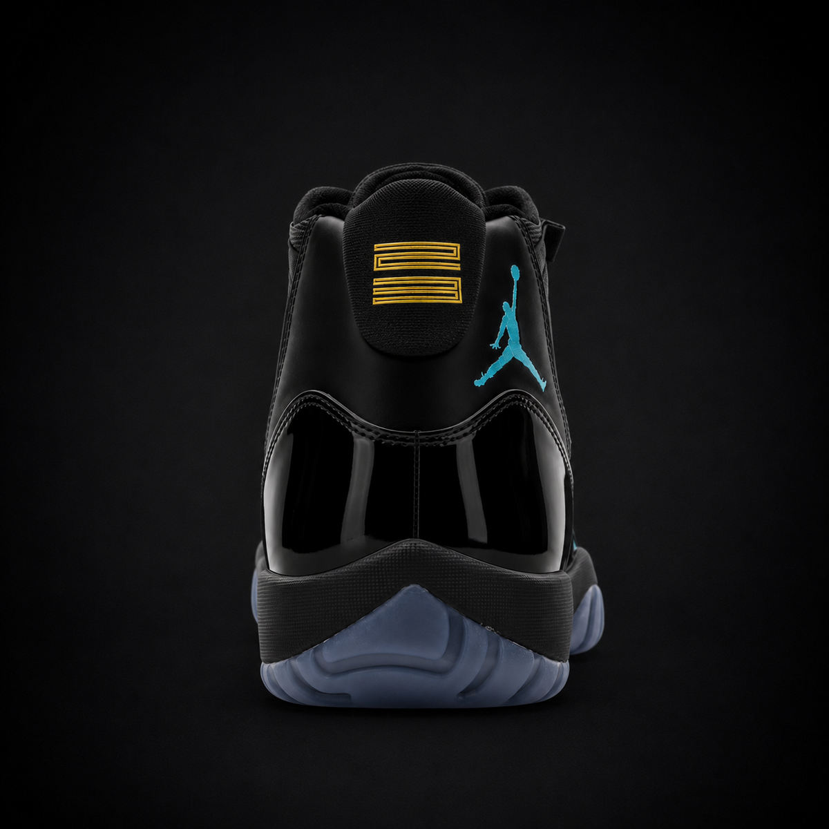Air Jordan 11 Retro Gamma Blue, vista trasera — Crazy!Duck Hype
