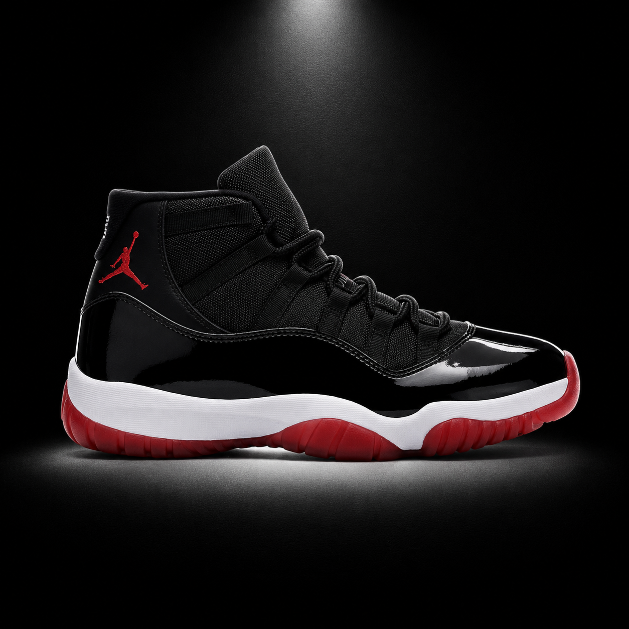 Air Jordan 11 Retro Playoffs Bred, vista lateral — Crazy!Duck Hype
