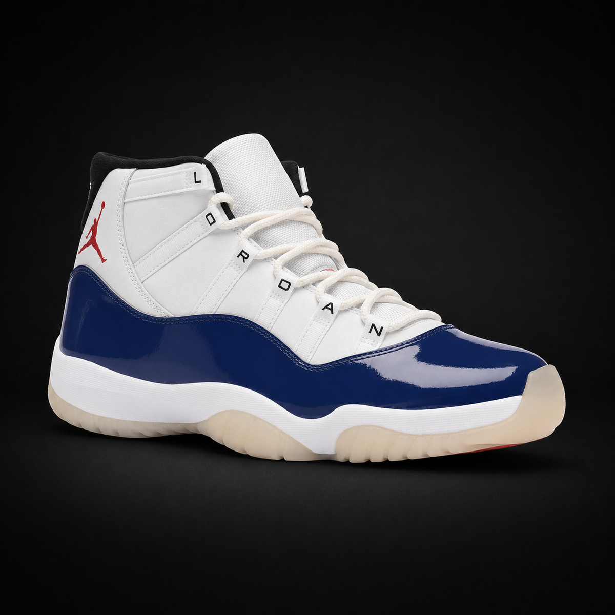 Air Jordan 11 Retro Rare Air, vista frontal — Crazy!Duck Hype