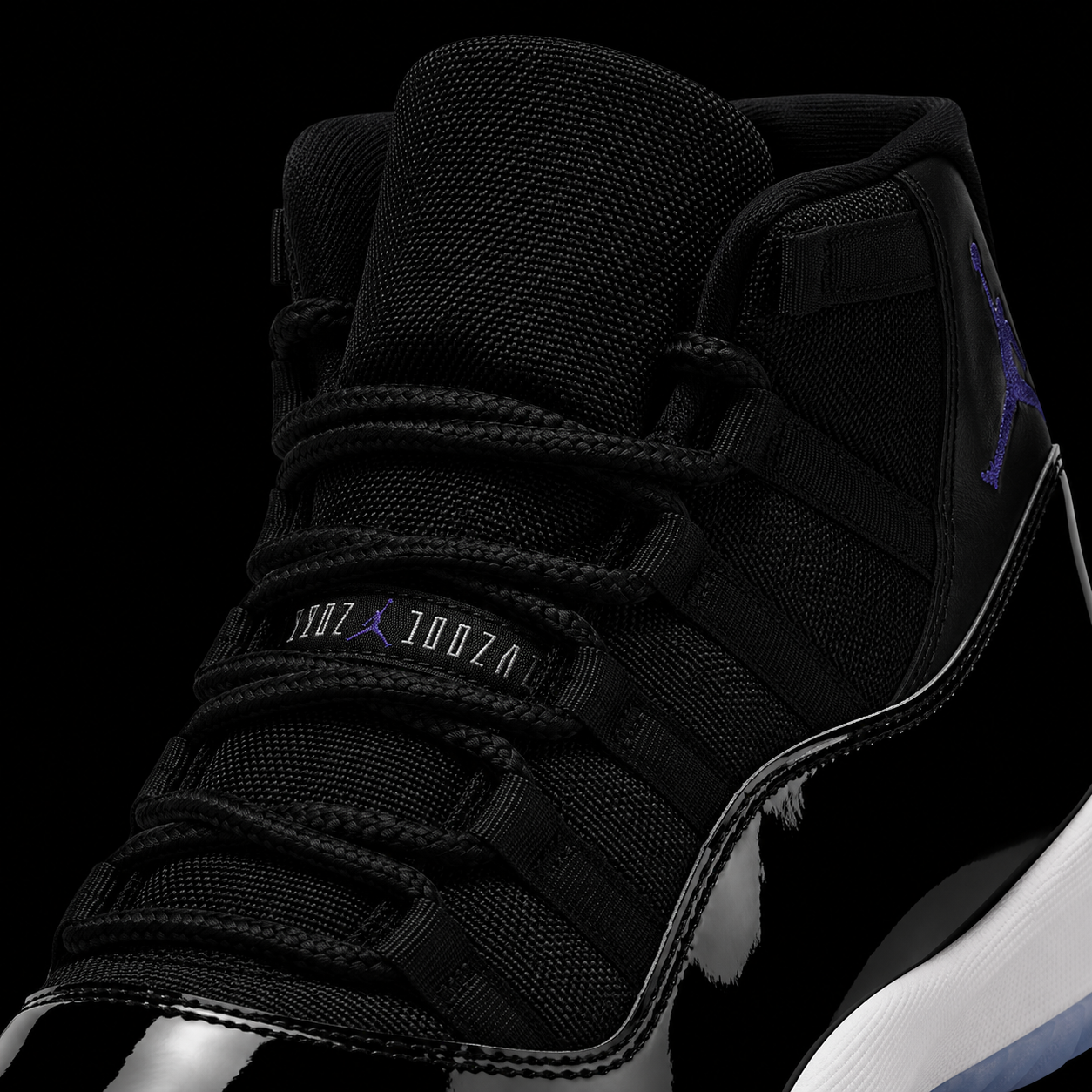 Air Jordan 11 Retro Space Jam, detalle de agujetas — Crazy!Duck Hype