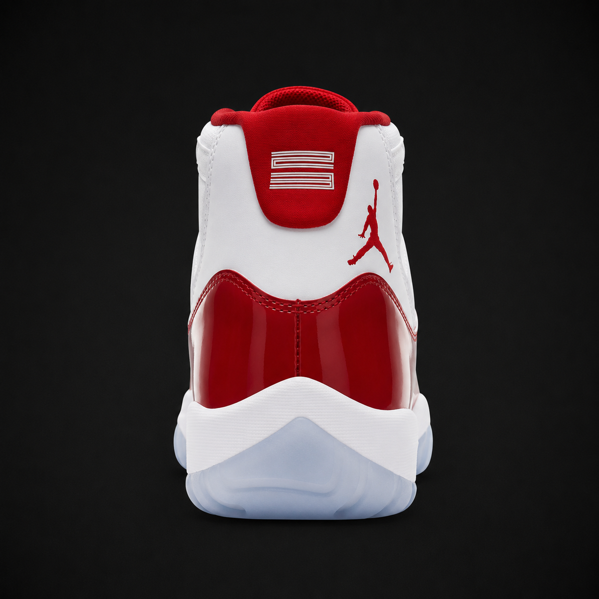 Air Jordan 11 Retro Varsity Red, vista trasera — Crazy!Duck Hype