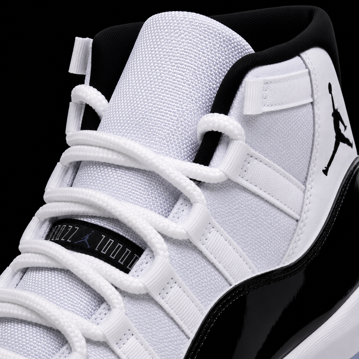 Air Jordan 11 Retro Concord, detalle de agujetas — Crazy!Duck Hype