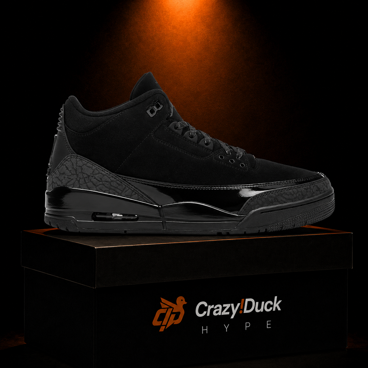 Air Jordan 3 Retro Black Cat con empaque — Crazy!Duck Hype