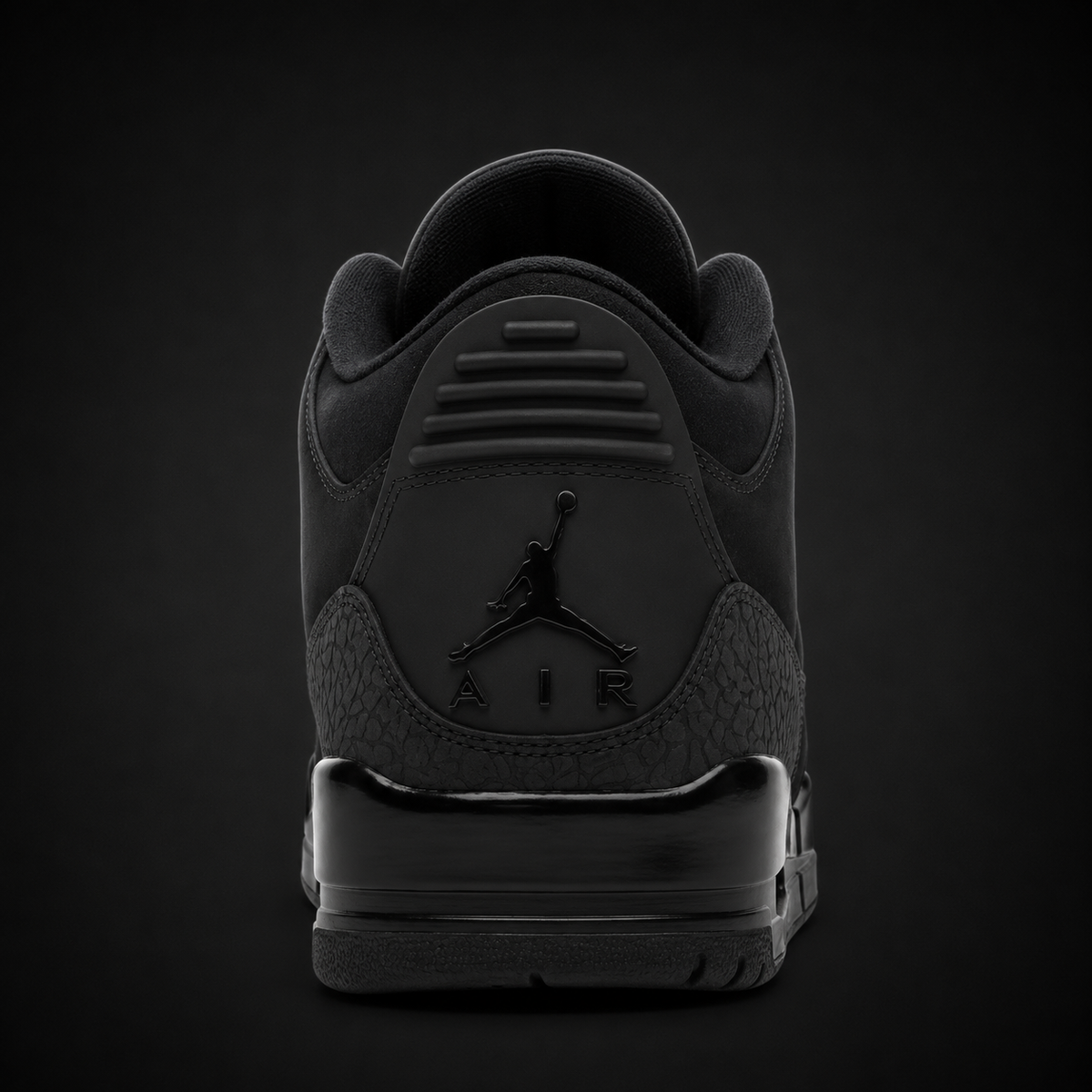 Air Jordan 3 Retro Black Cat, vista trasera — Crazy!Duck Hype