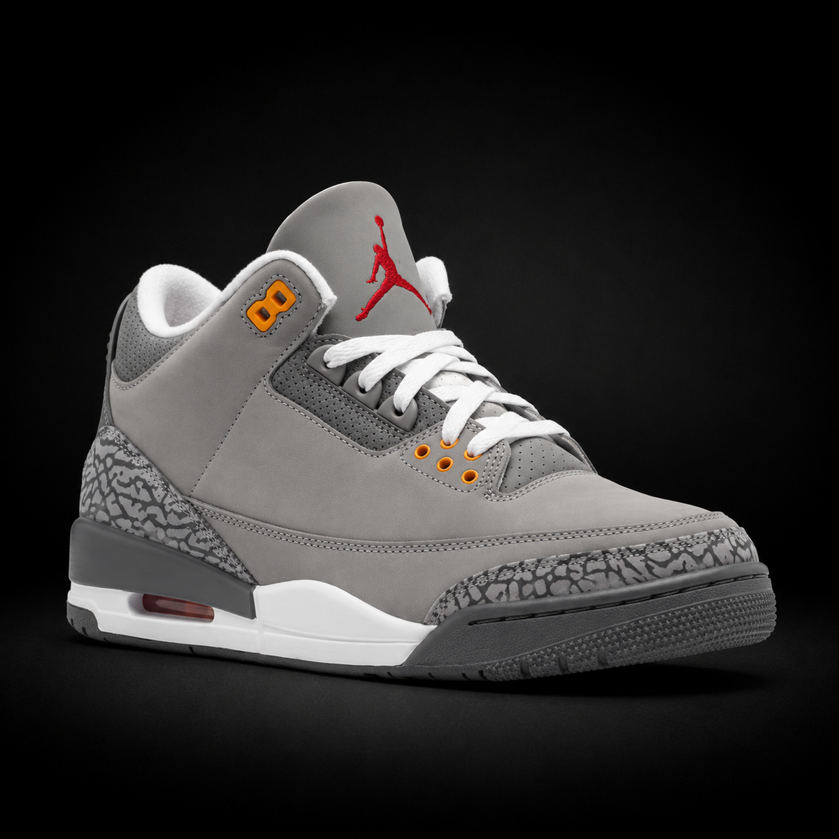 Air Jordan 3 Retro Cool Grey, vista frontal — Crazy!Duck Hype