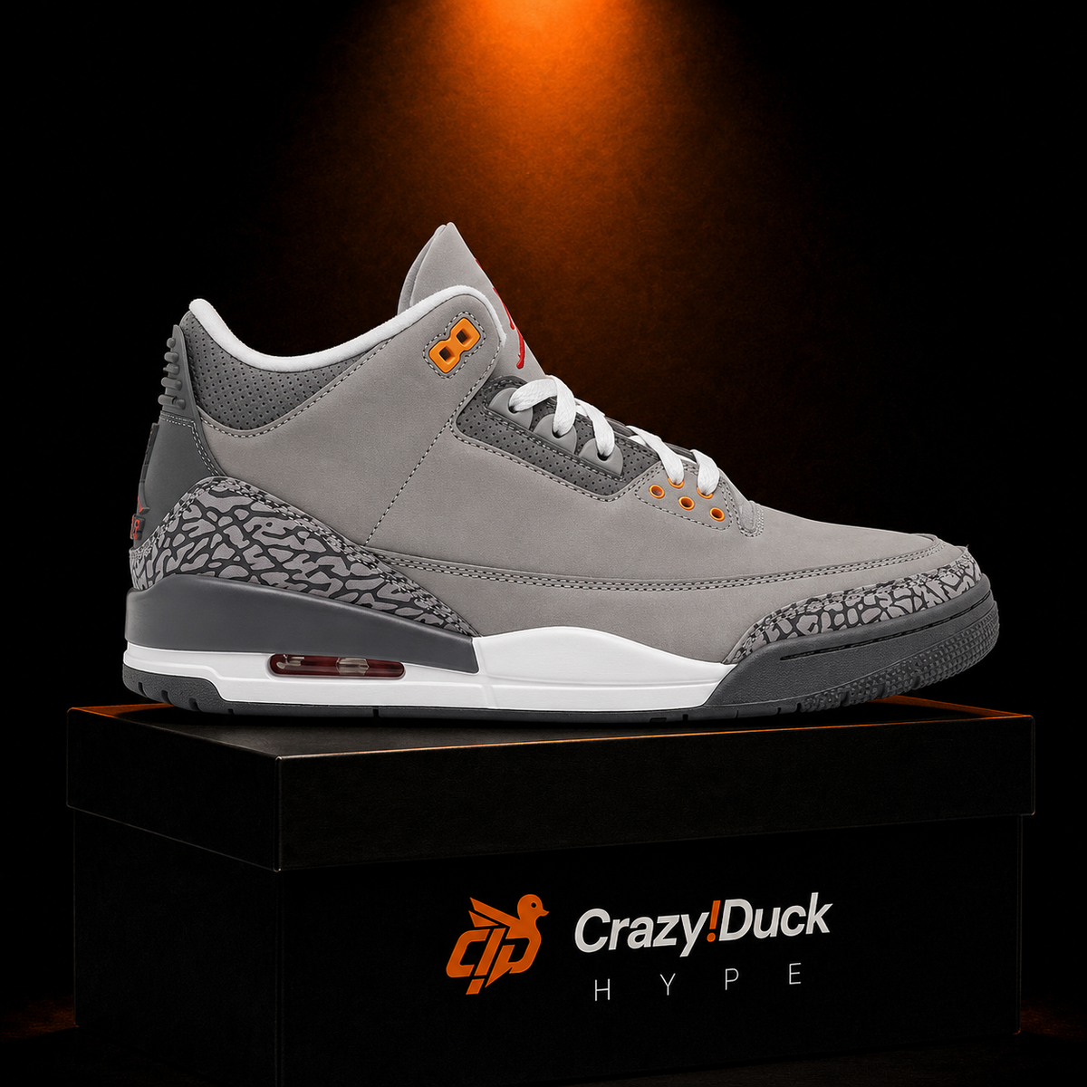 Air Jordan 3 Retro Cool Grey con empaque — Crazy!Duck Hype