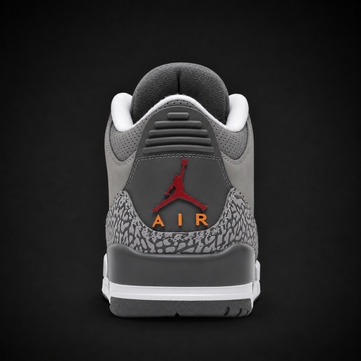 Air Jordan 3 Retro Cool Grey, vista trasera — Crazy!Duck Hype