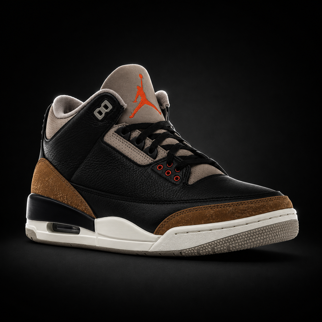 Air Jordan 3 Retro Desert Elephant, vista frontal — Crazy!Duck Hype