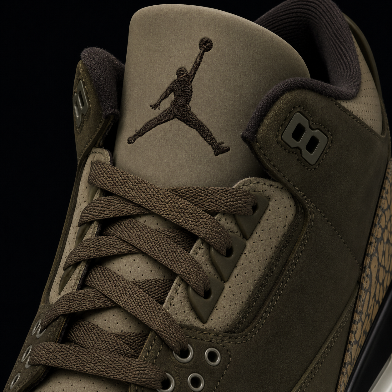 Air Jordan 3 Retro Family Affair, detalle de agujetas — Crazy!Duck Hype
