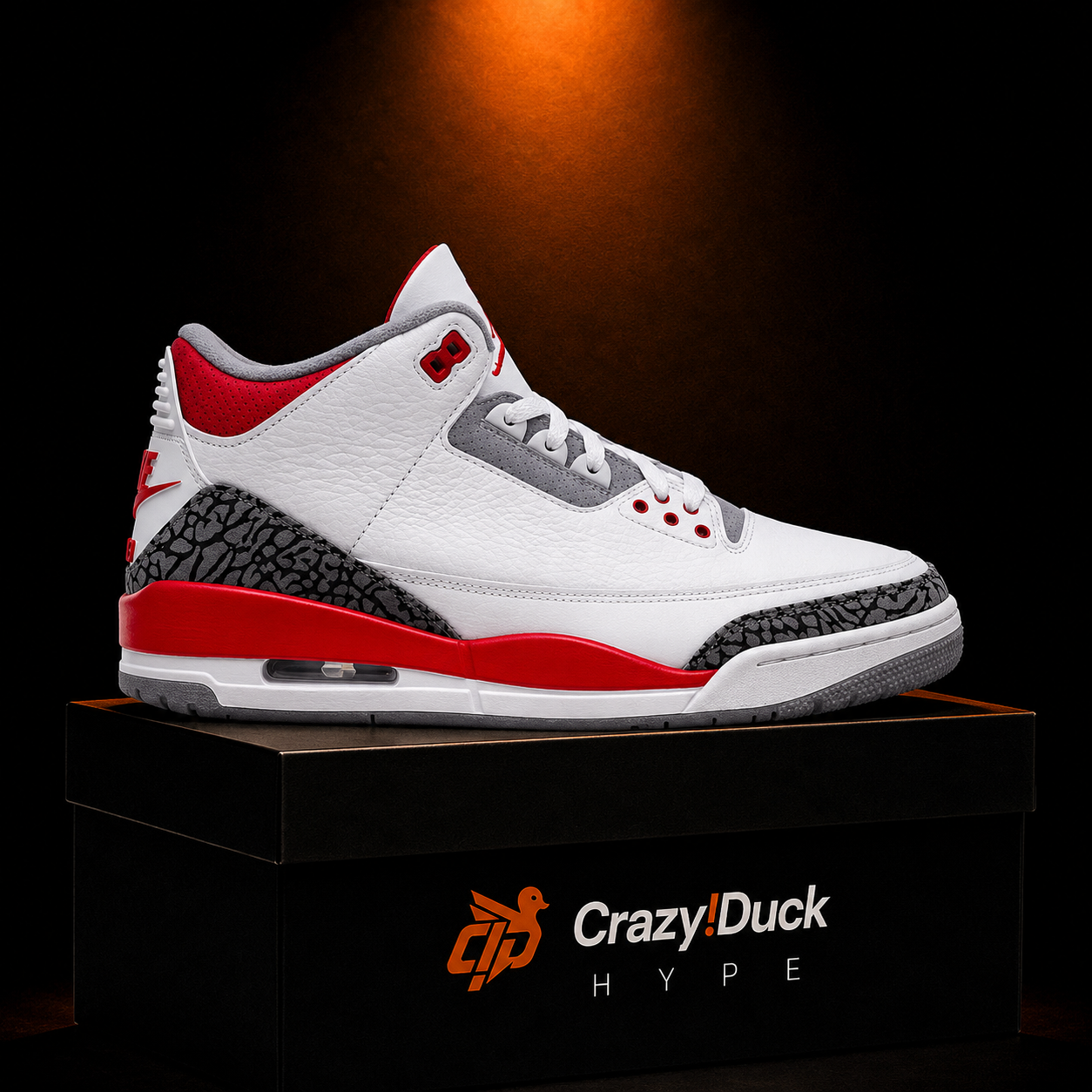 Air Jordan 3 Retro Fire Red con empaque — Crazy!Duck Hype