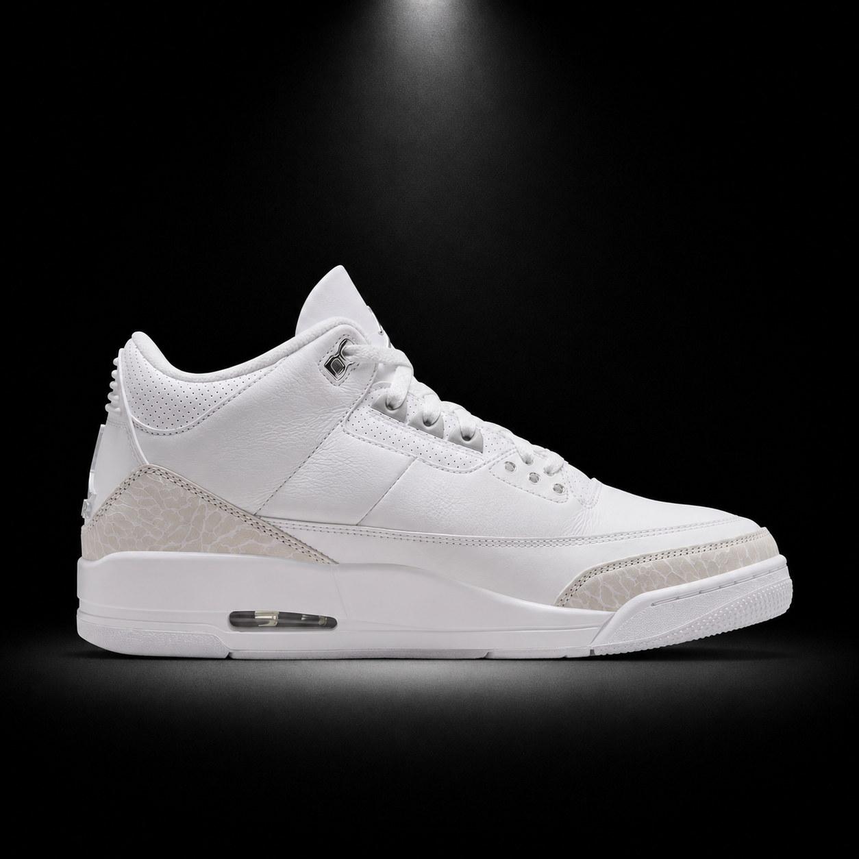 Air Jordan 3 Retro Pure Money, vista lateral — Crazy!Duck Hype
