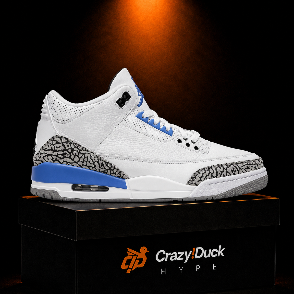 Air Jordan 3 Retro UNC con empaque — Crazy!Duck Hype
