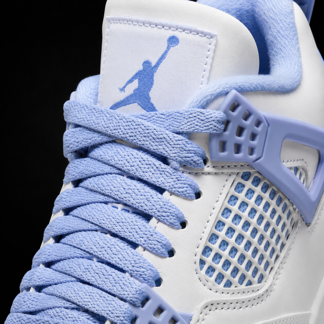 Air Jordan 4 Retro Aluminum, detalle de agujetas — Crazy!Duck Hype