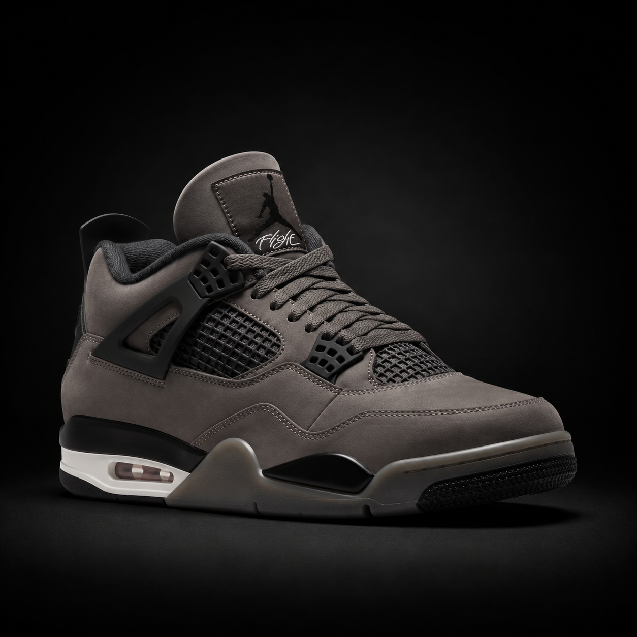 Air Jordan 4 Retro Cave Stone, vista frontal — Crazy!Duck Hype