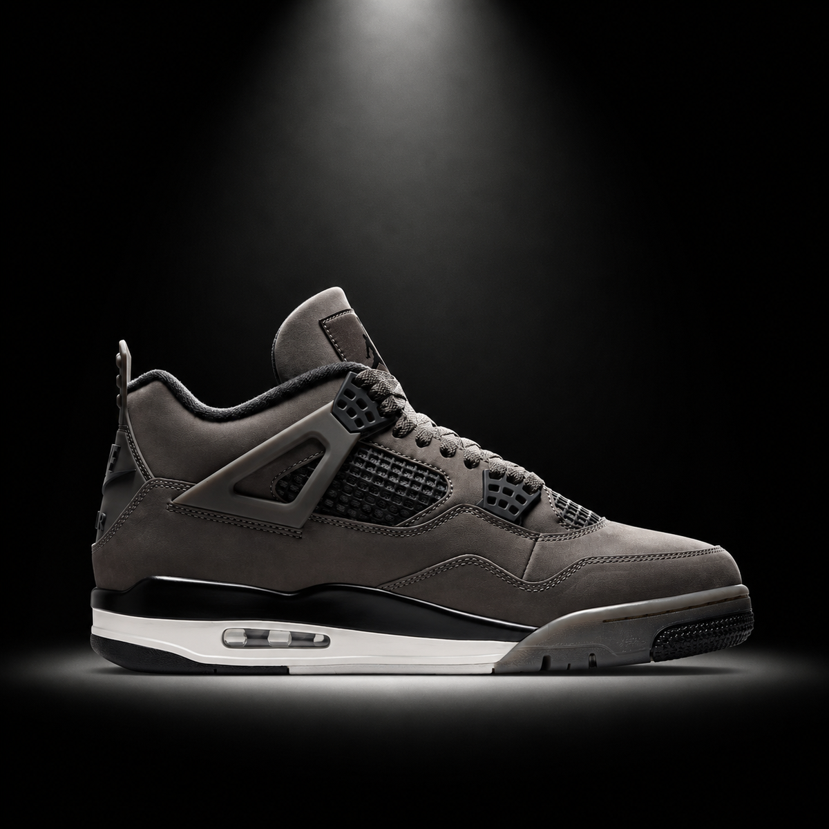 Air Jordan 4 Retro Cave Stone, vista lateral — Crazy!Duck Hype