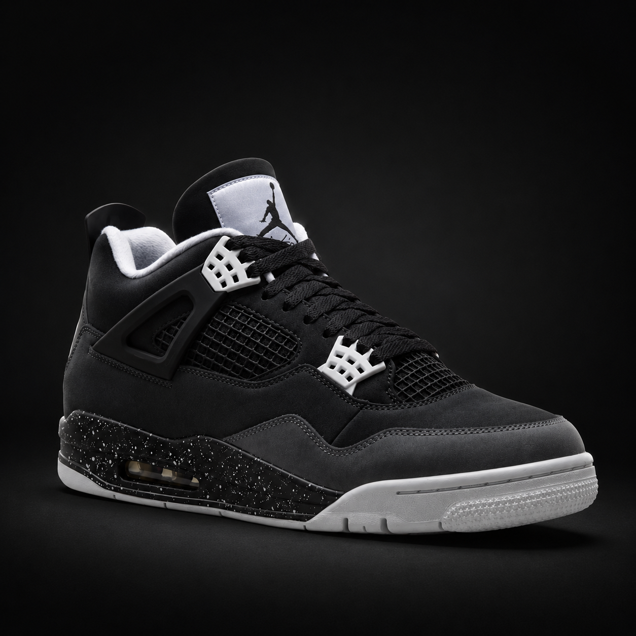 Air Jordan 4 Retro Fear, vista frontal — Crazy!Duck Hype
