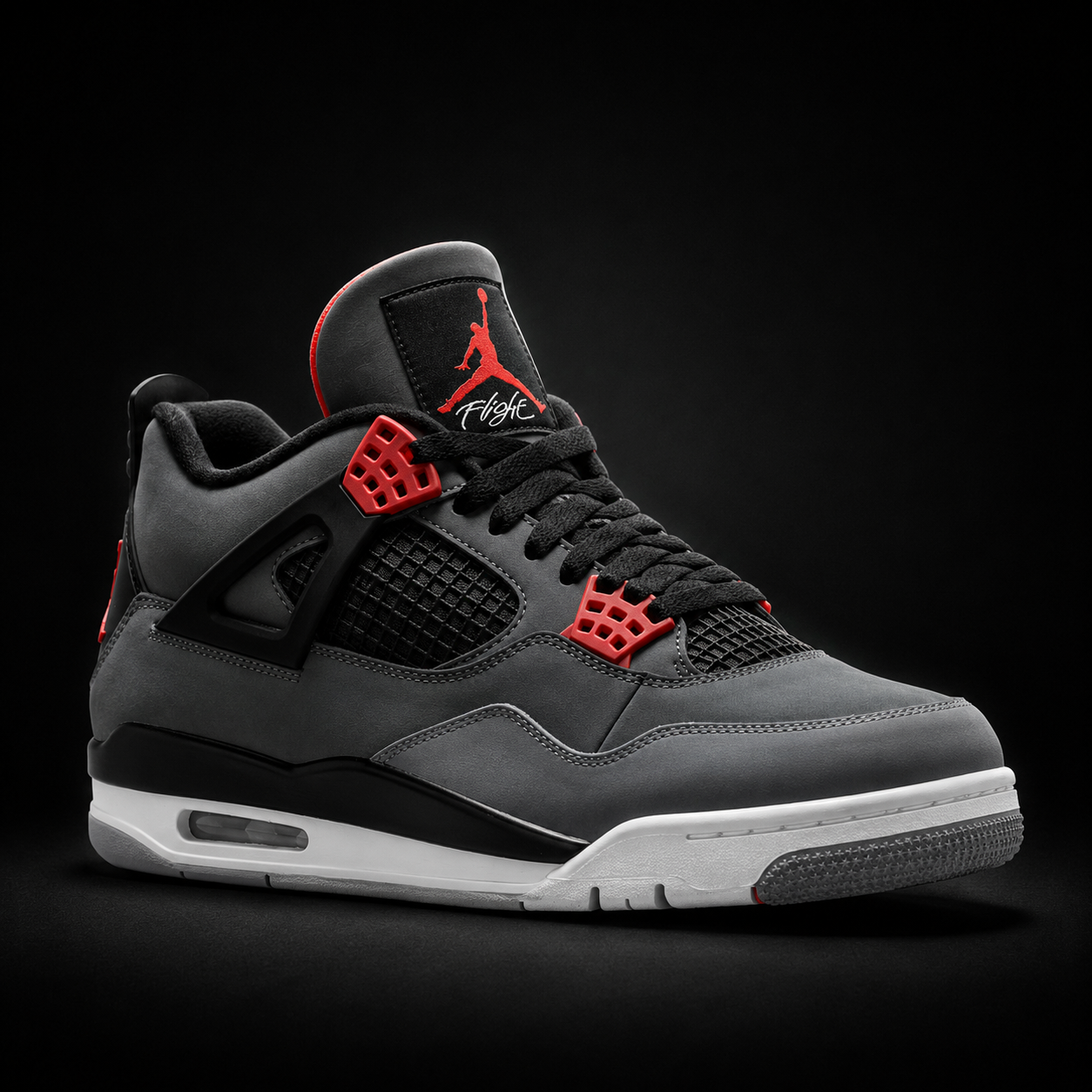 Air Jordan 4 Retro Infrared, vista frontal — Crazy!Duck Hype