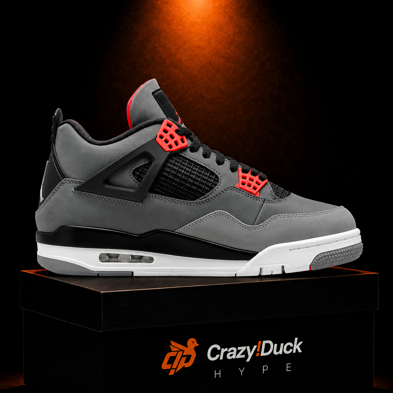 Air Jordan 4 Retro Infrared con empaque — Crazy!Duck Hype