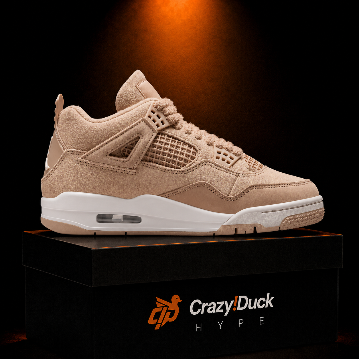 Air Jordan 4 Retro Marron Cozy Girl con empaque — Crazy!Duck Hype