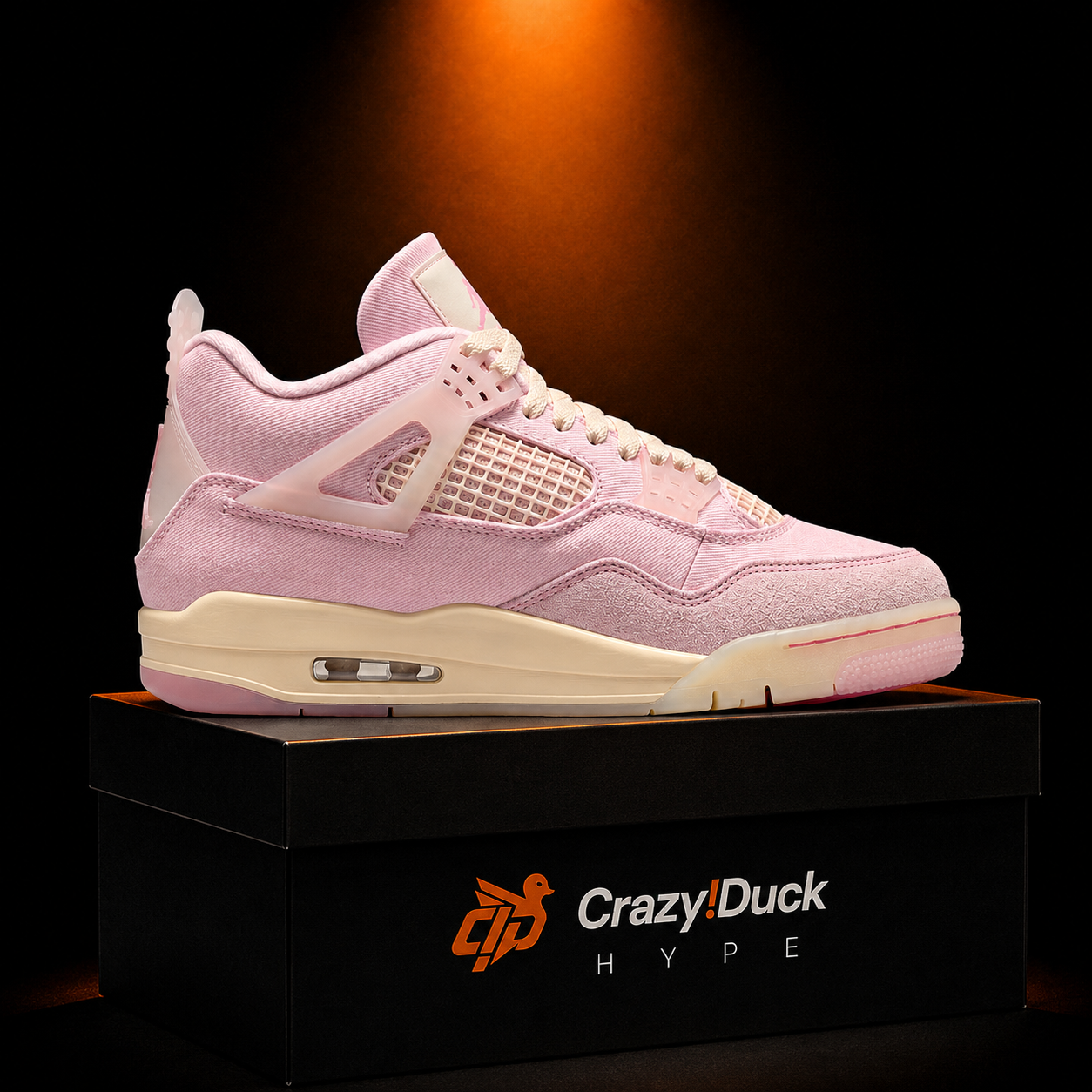 Air Jordan 4 Retro Pearl Pink & Iced Carmine con empaque — Crazy!Duck Hype