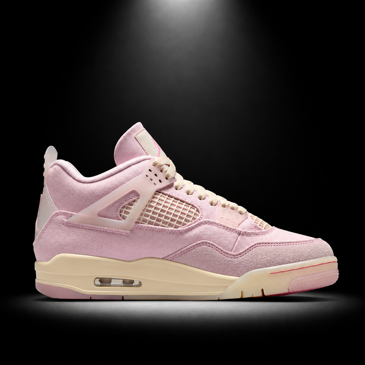 Air Jordan 4 Retro Pearl Pink & Iced Carmine, vista lateral — Crazy!Duck Hype