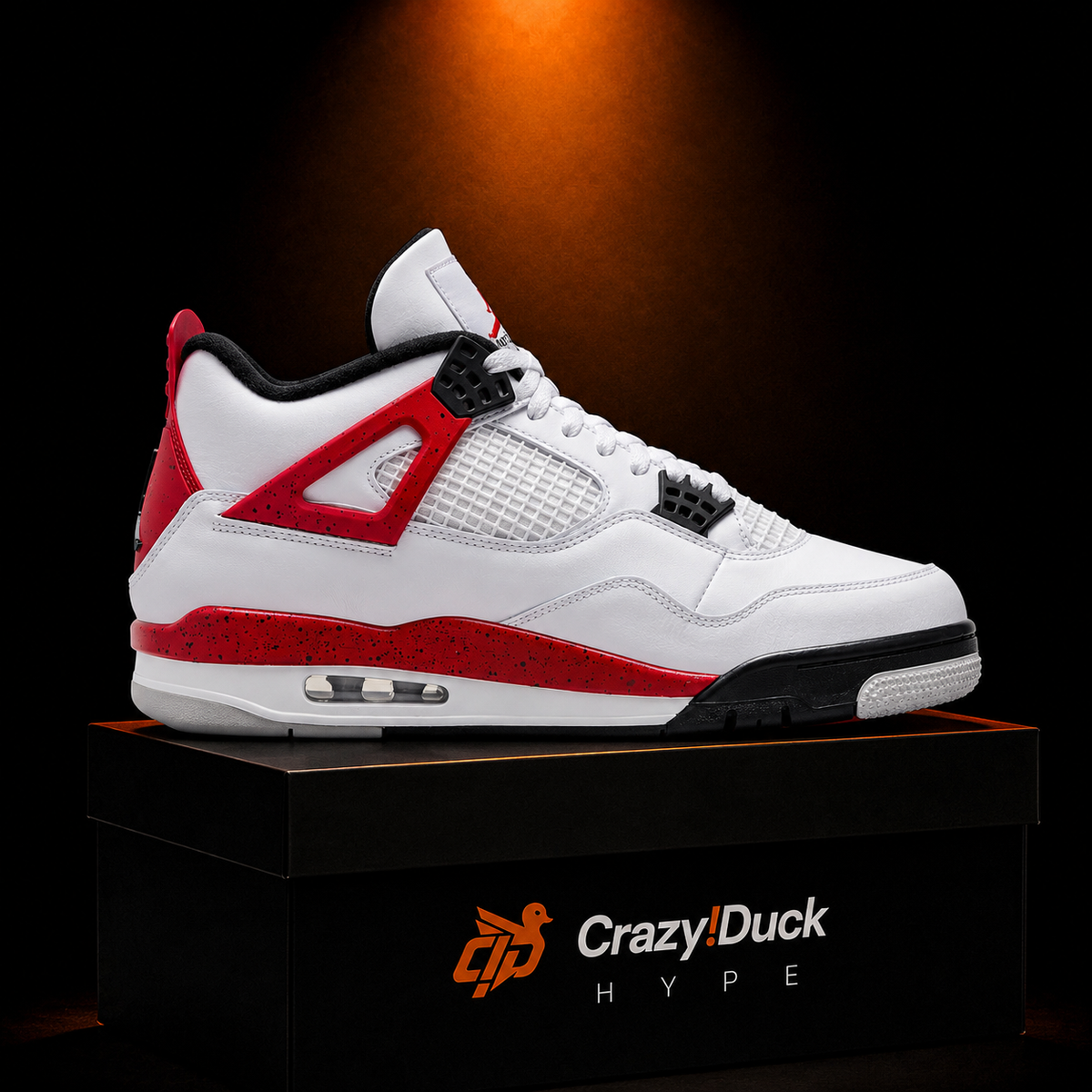 Air Jordan 4 Retro Red Cement con empaque — Crazy!Duck Hype