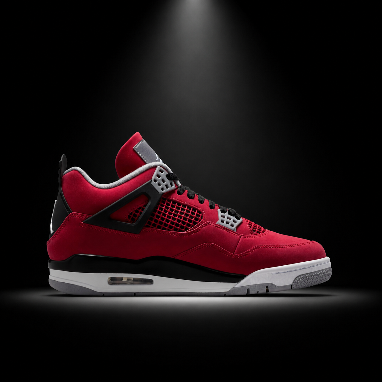 Air Jordan 4 Retro Toro Bravo Fire Red, vista lateral — Crazy!Duck Hype