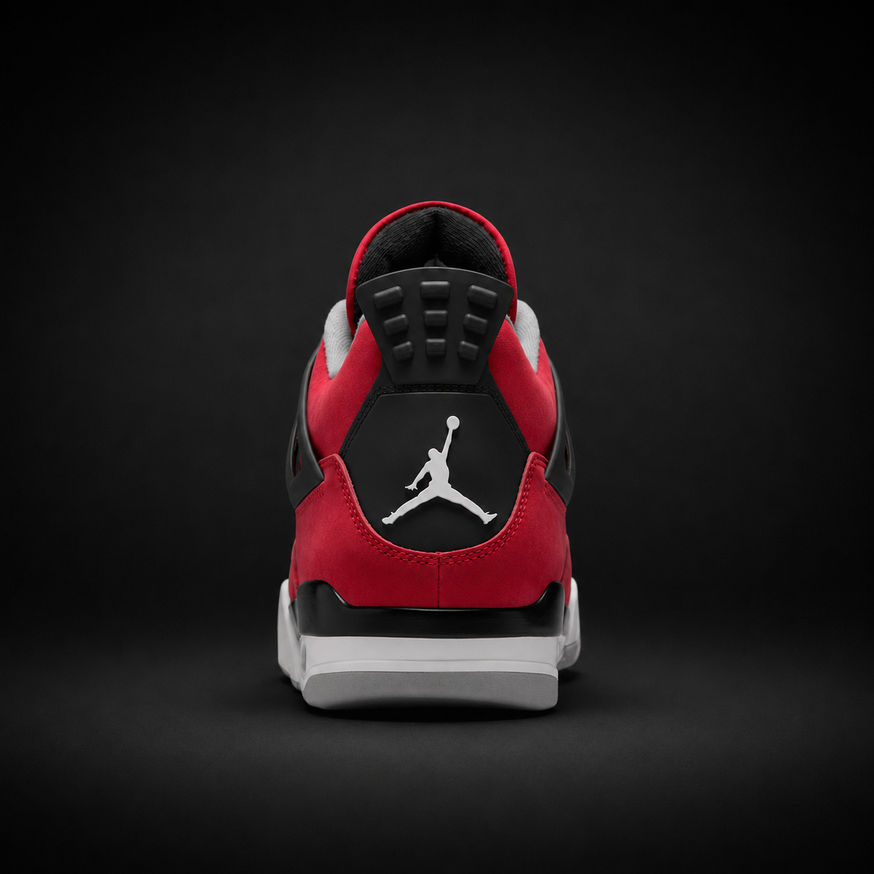 Air Jordan 4 Retro Toro Bravo Fire Red, vista trasera — Crazy!Duck Hype
