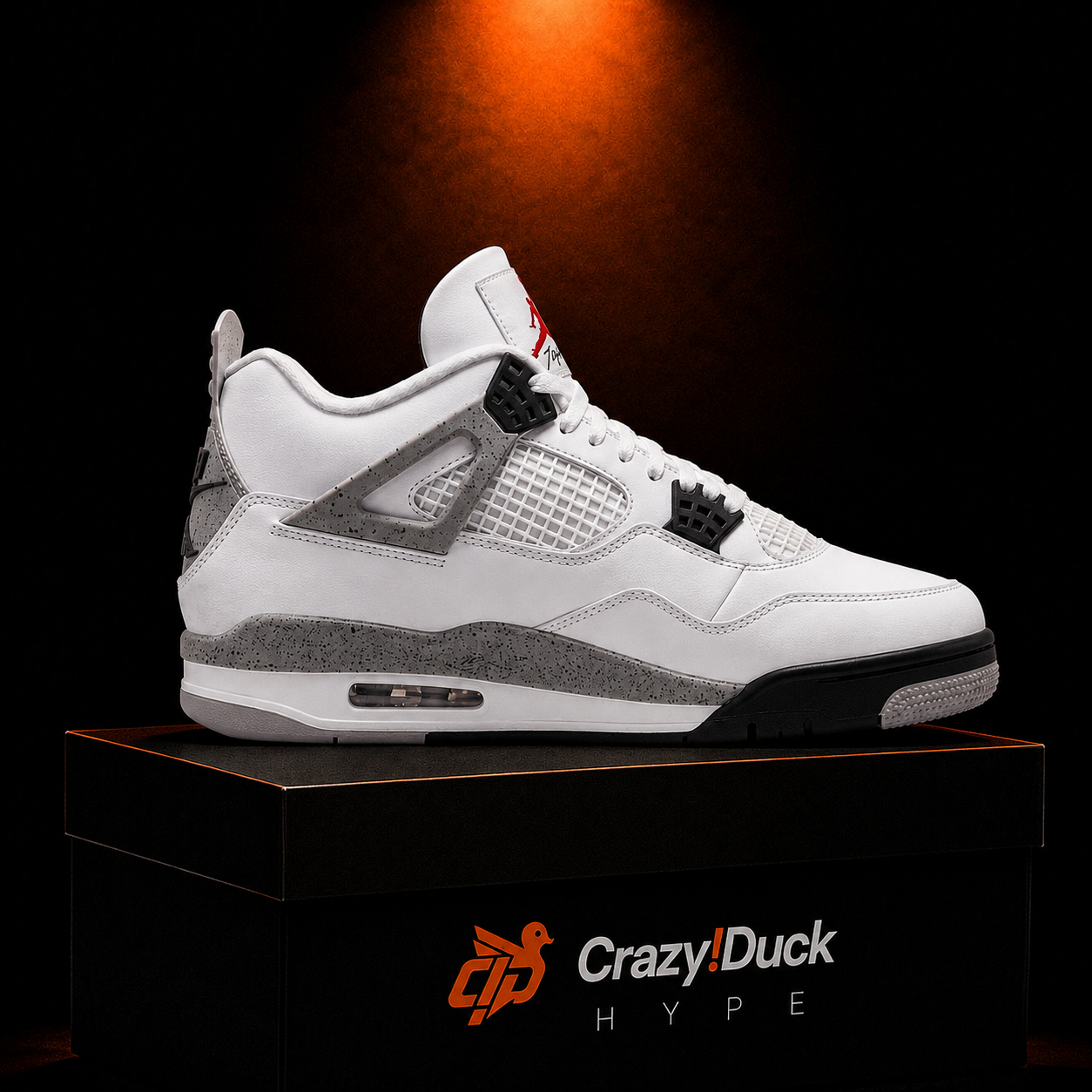 Air Jordan 4 Retro White Cement con empaque — Crazy!Duck Hype