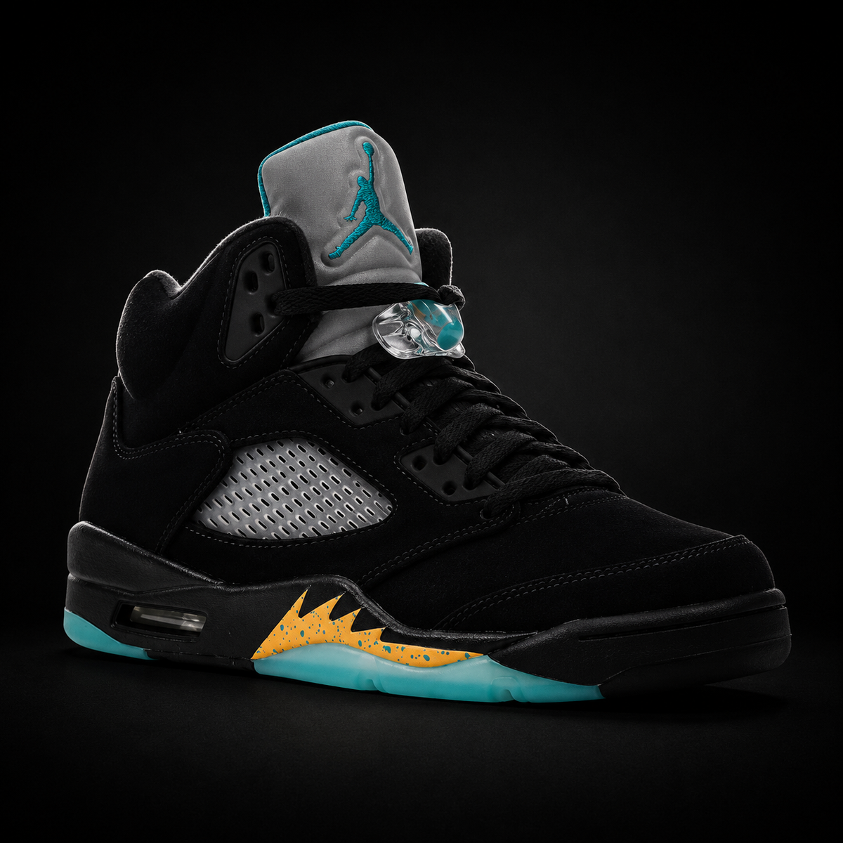 Air Jordan 5 Retro Aqua, vista frontal — Crazy!Duck Hype