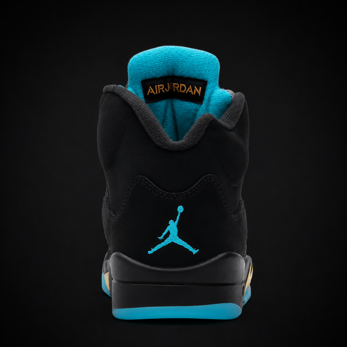 Air Jordan 5 Retro Aqua, vista trasera — Crazy!Duck Hype