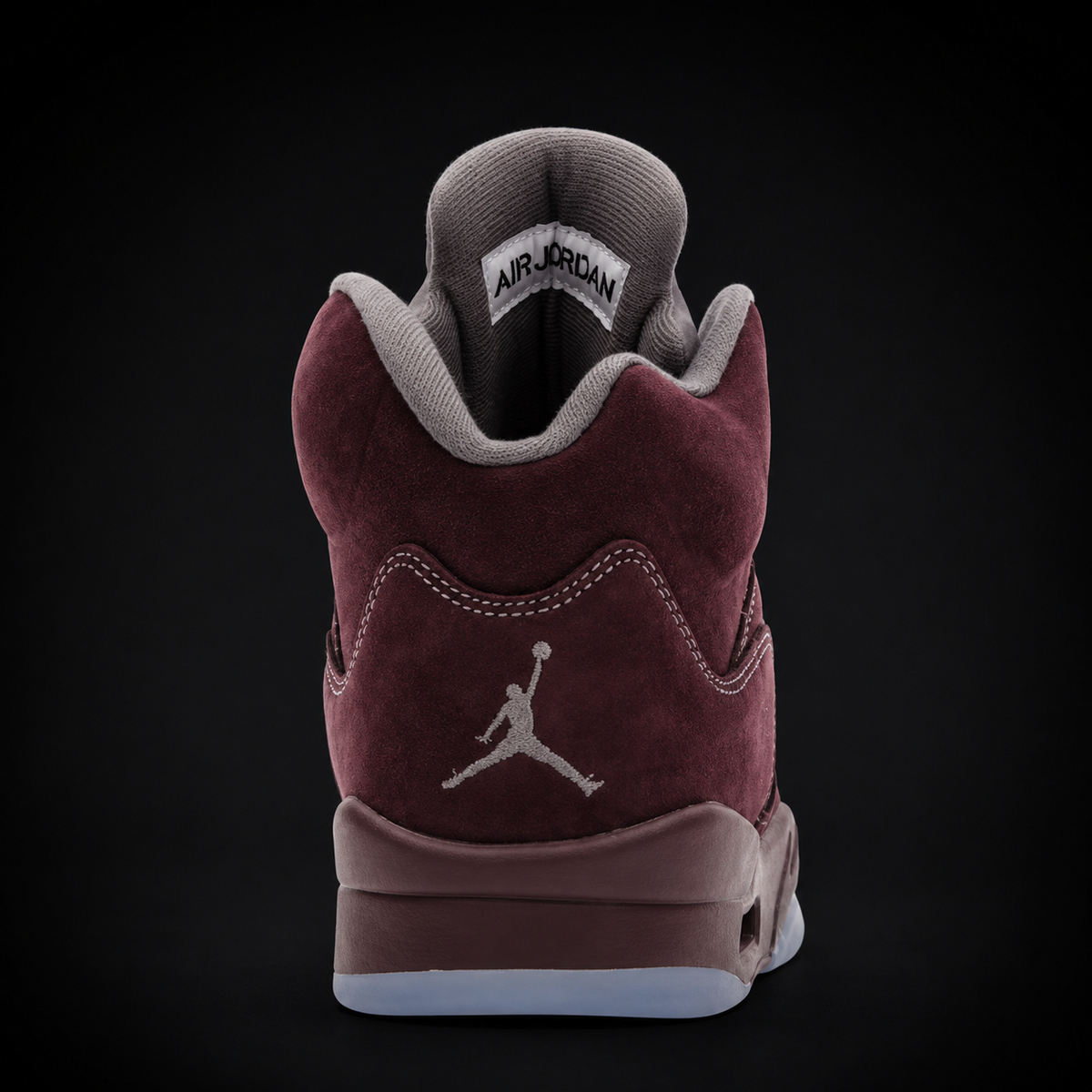 Air Jordan 5 Retro Burgundy, vista trasera — Crazy!Duck Hype