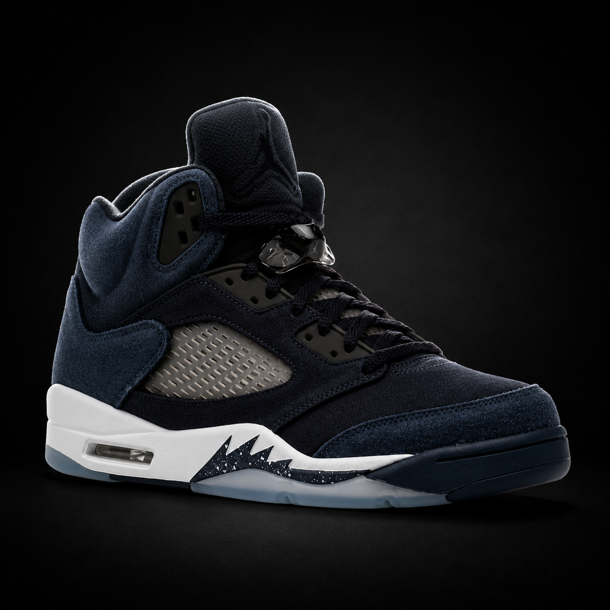 Air Jordan 5 Retro Navy, vista frontal — Crazy!Duck Hype