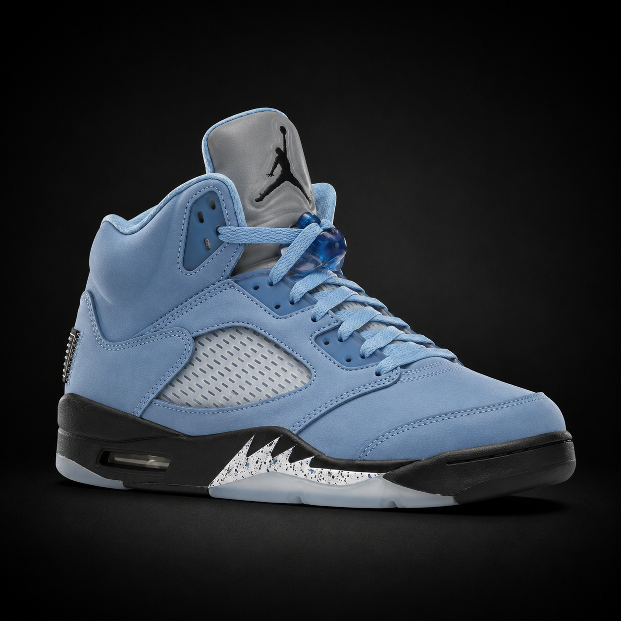 Air Jordan 5 Retro University Blue, vista frontal — Crazy!Duck Hype
