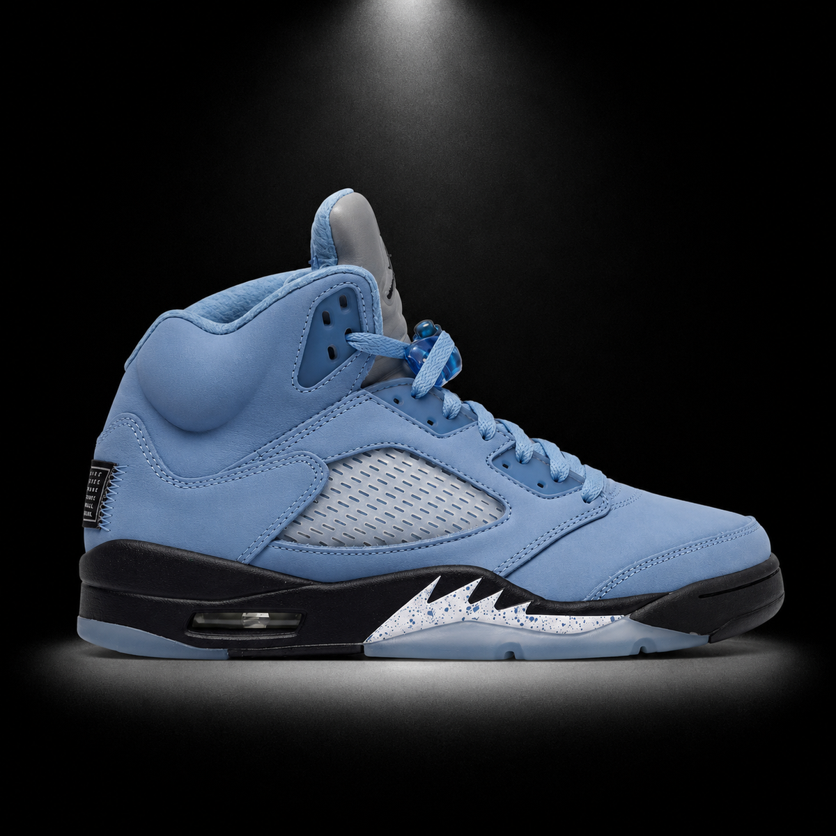 Air Jordan 5 Retro University Blue, vista lateral — Crazy!Duck Hype