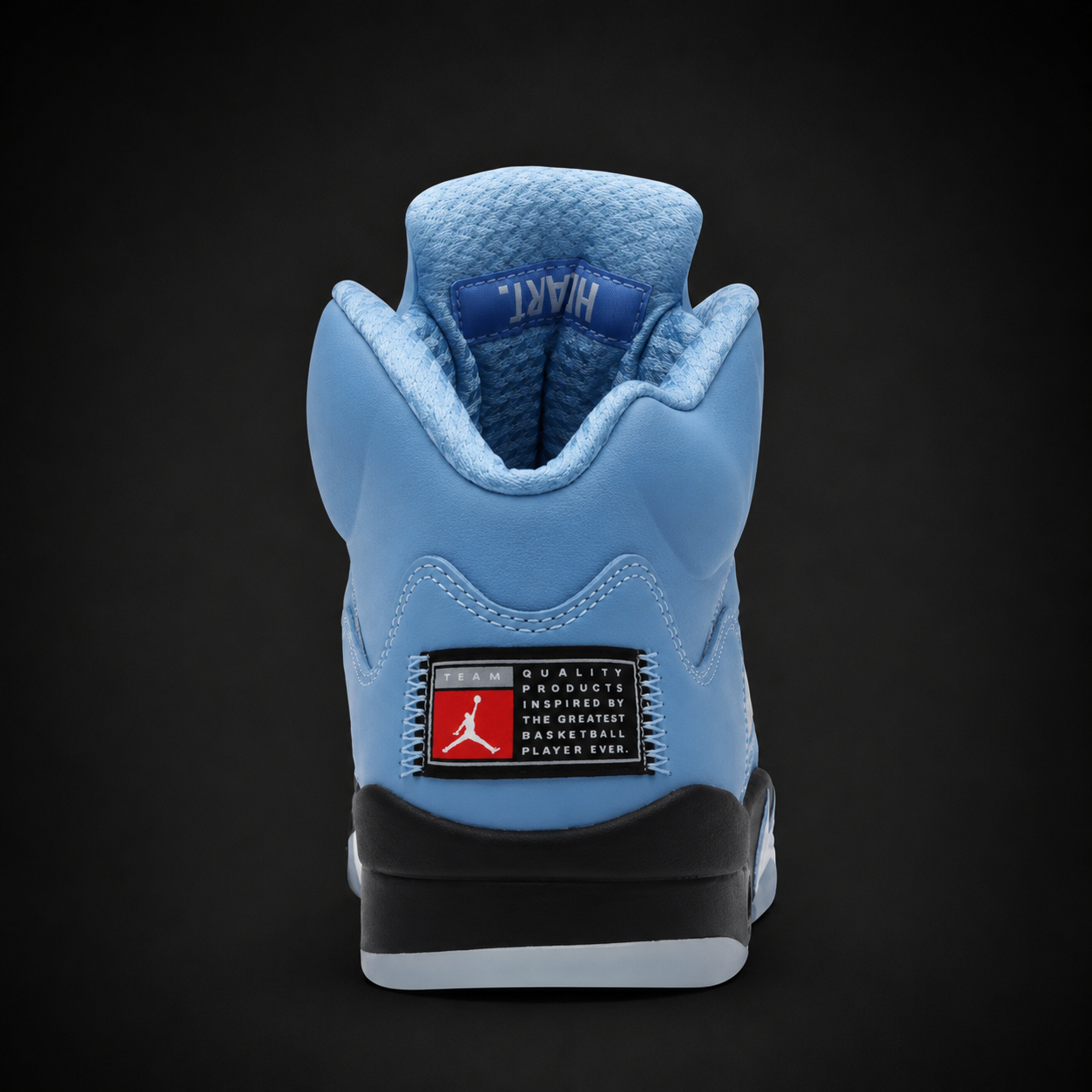 Air Jordan 5 Retro University Blue, vista trasera — Crazy!Duck Hype