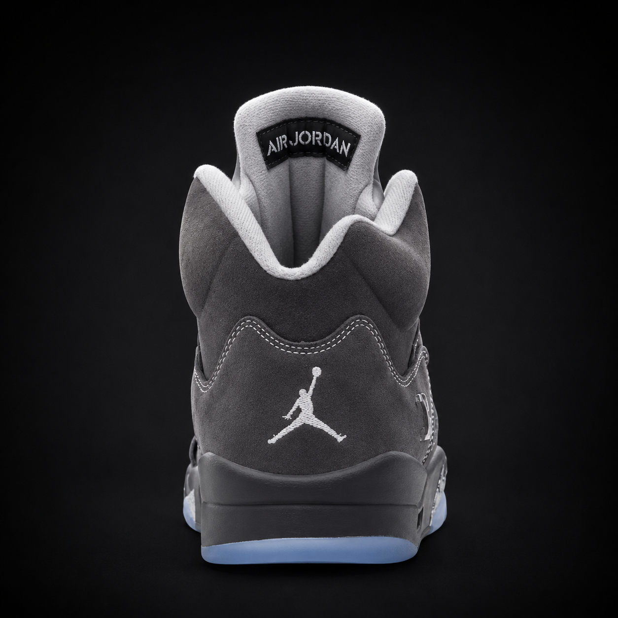 Air Jordan 5 Retro Wolf Grey, vista trasera — Crazy!Duck Hype