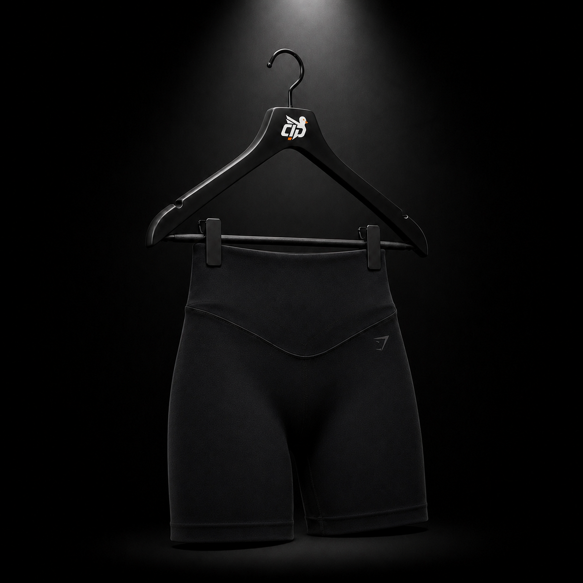 Gymshark Activate Seamless Shorts Black, vista completa — Crazy!Duck Hype