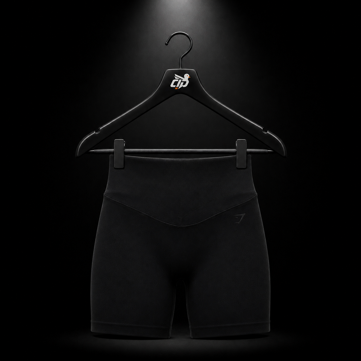 Gymshark Activate Seamless Shorts Black, vista frontal — Crazy!Duck Hype
