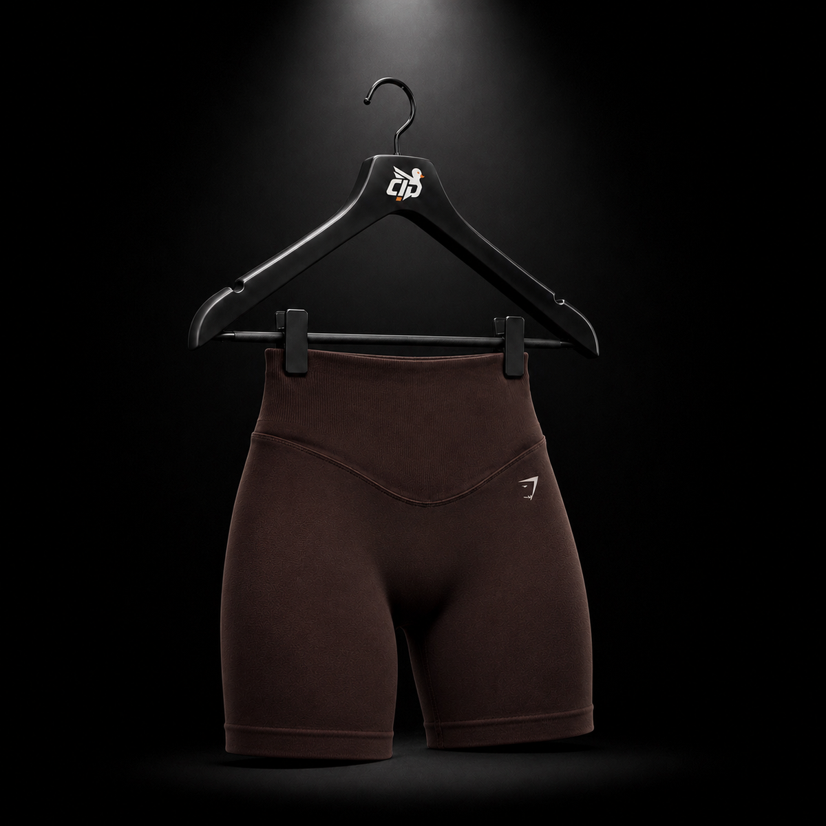 Gymshark Activate Seamless Shorts Plum Brown, vista completa — Crazy!Duck Hype