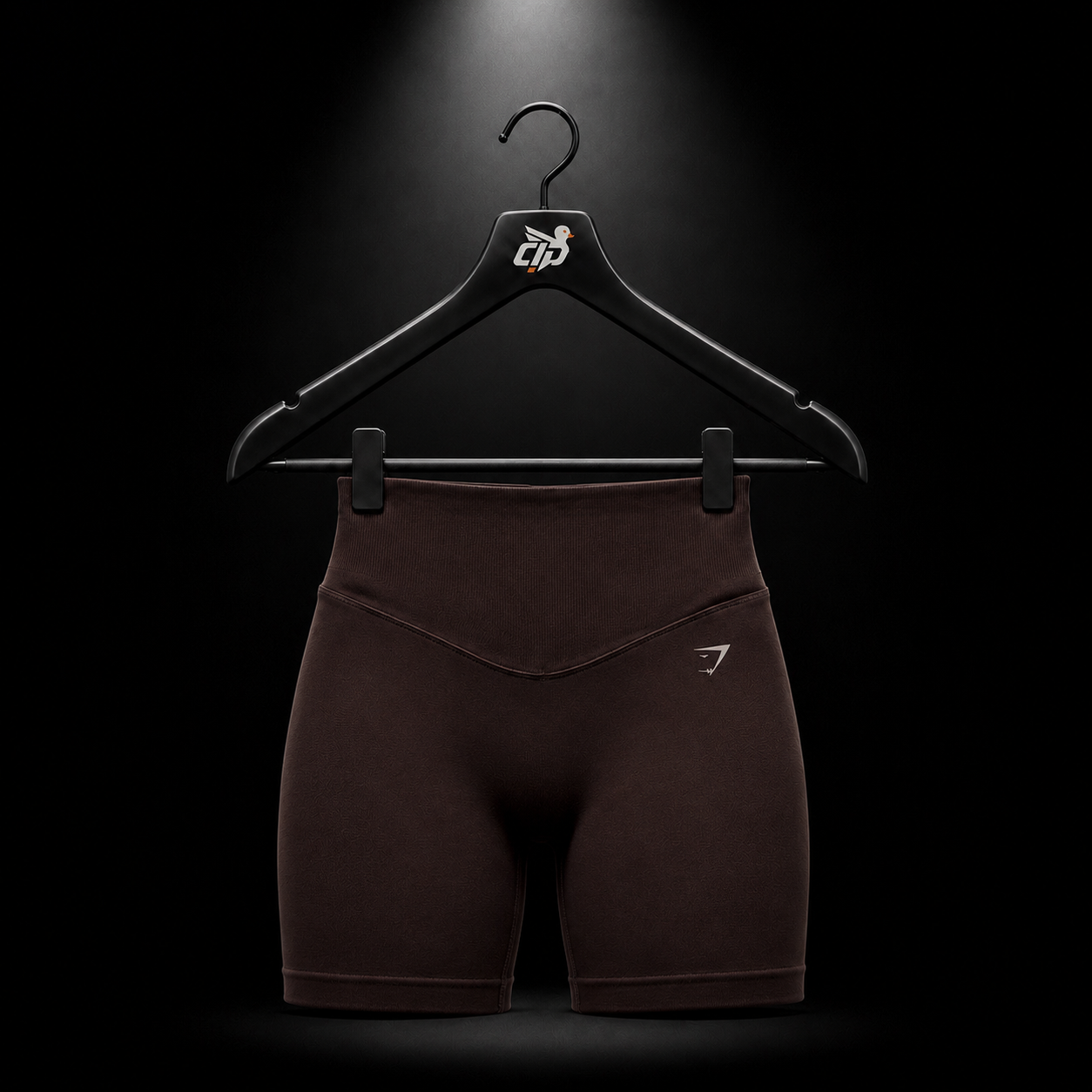Gymshark Activate Seamless Shorts Plum Brown, vista frontal — Crazy!Duck Hype
