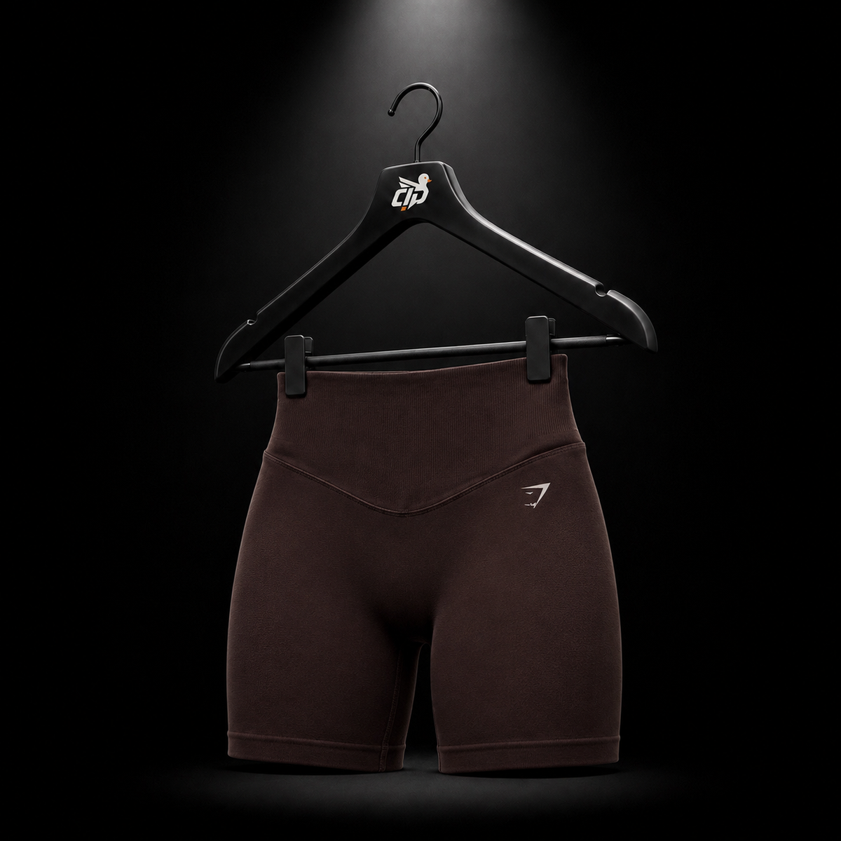 Gymshark Activate Seamless Shorts Plum Brown, vista trasera — Crazy!Duck Hype