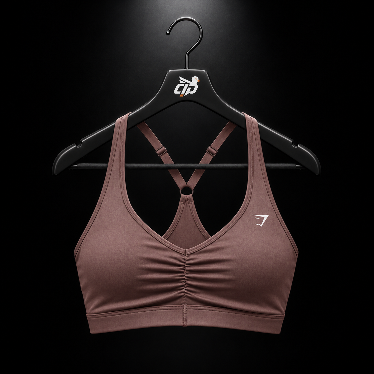 Gymshark Adapt Fleck Seamless Long Sleeve Crop Top Espresso Brown, vista frontal — Crazy!Duck Hype