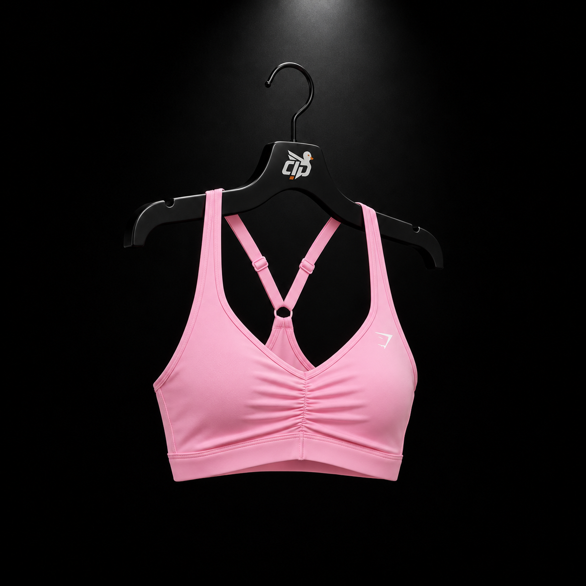 Gymshark Adapt Fleck Seamless Long Sleeve Crop Top Strength Pink, vista completa — Crazy!Duck Hype