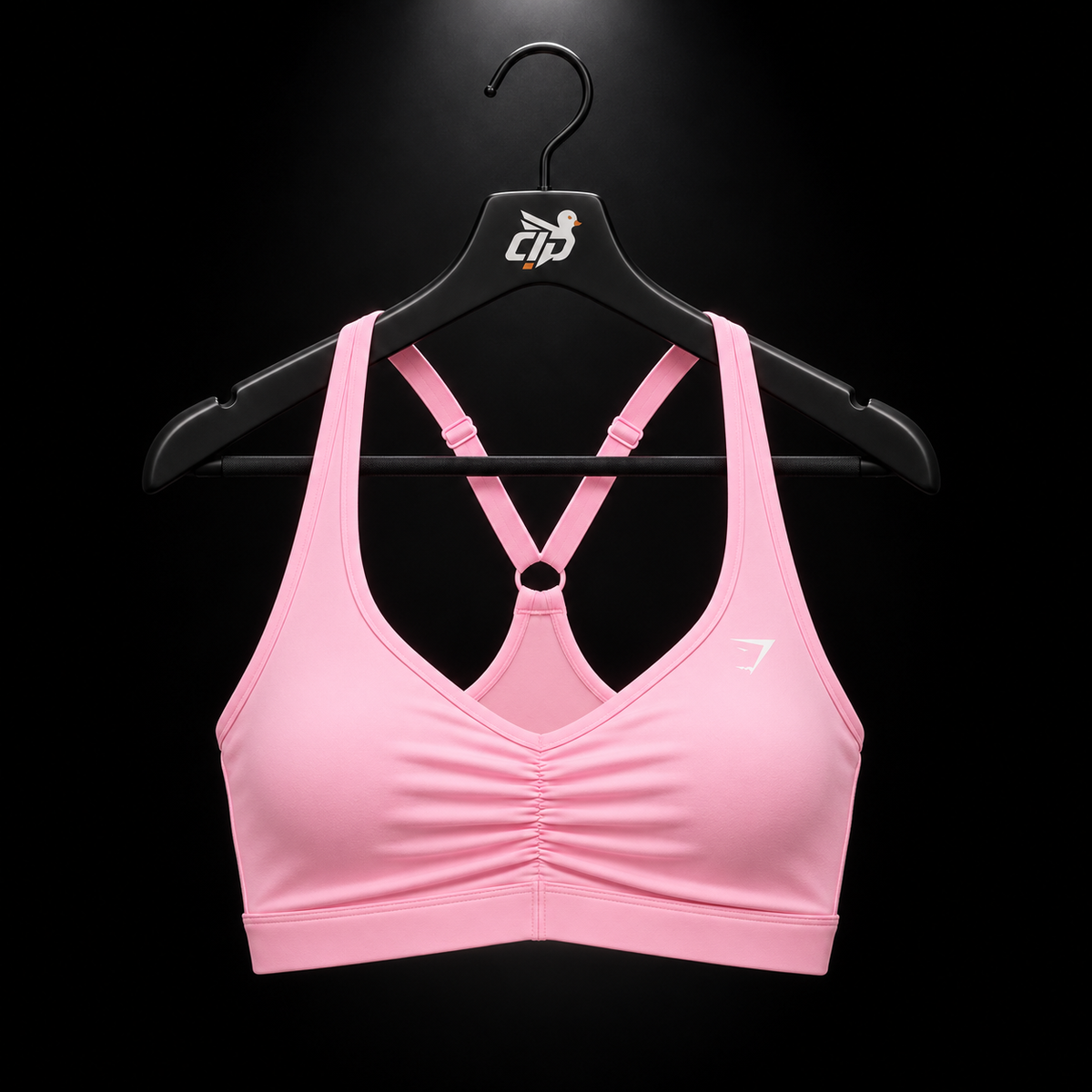 Gymshark Adapt Fleck Seamless Long Sleeve Crop Top Strength Pink, vista frontal — Crazy!Duck Hype