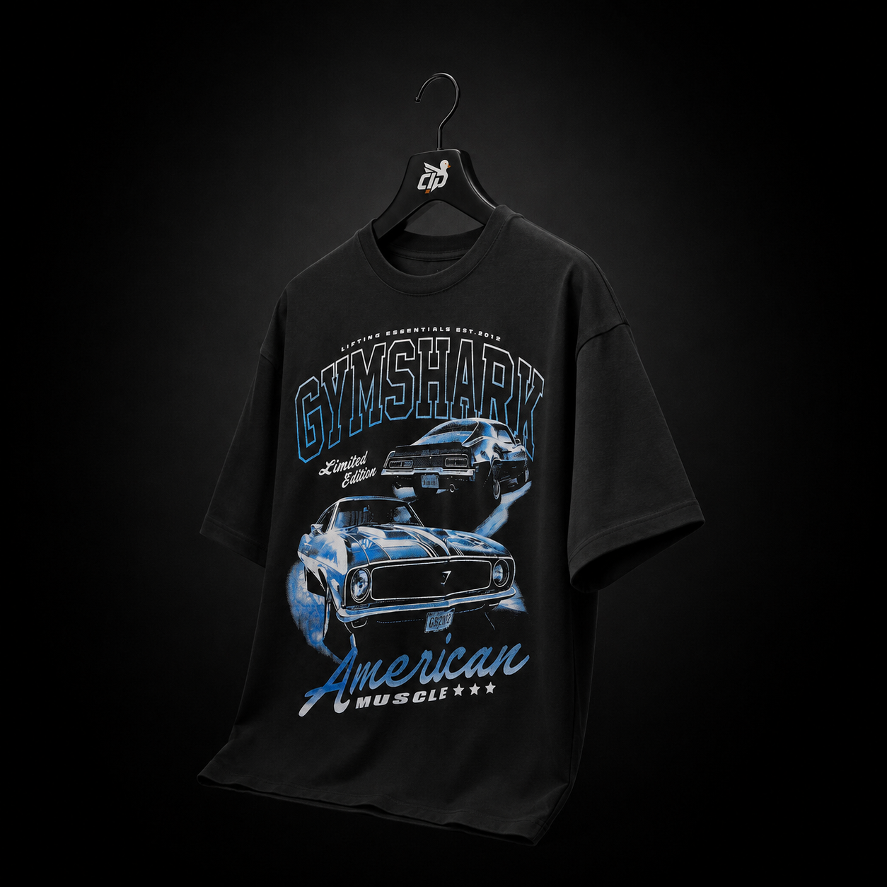 Gymshark American Muscle Extreme Oversized T-Shirt, vista trasera — Crazy!Duck Hype