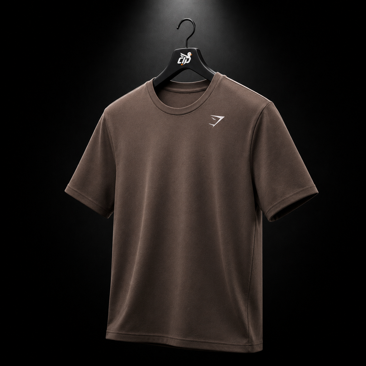 Gymshark Crest T-Shirt Soft Brown, vista trasera — Crazy!Duck Hype